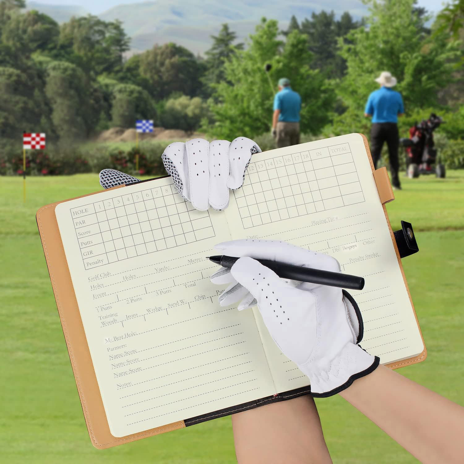 Black Leather Golf Scorecard H - đánh giá và giá Golf Scorecard Holder