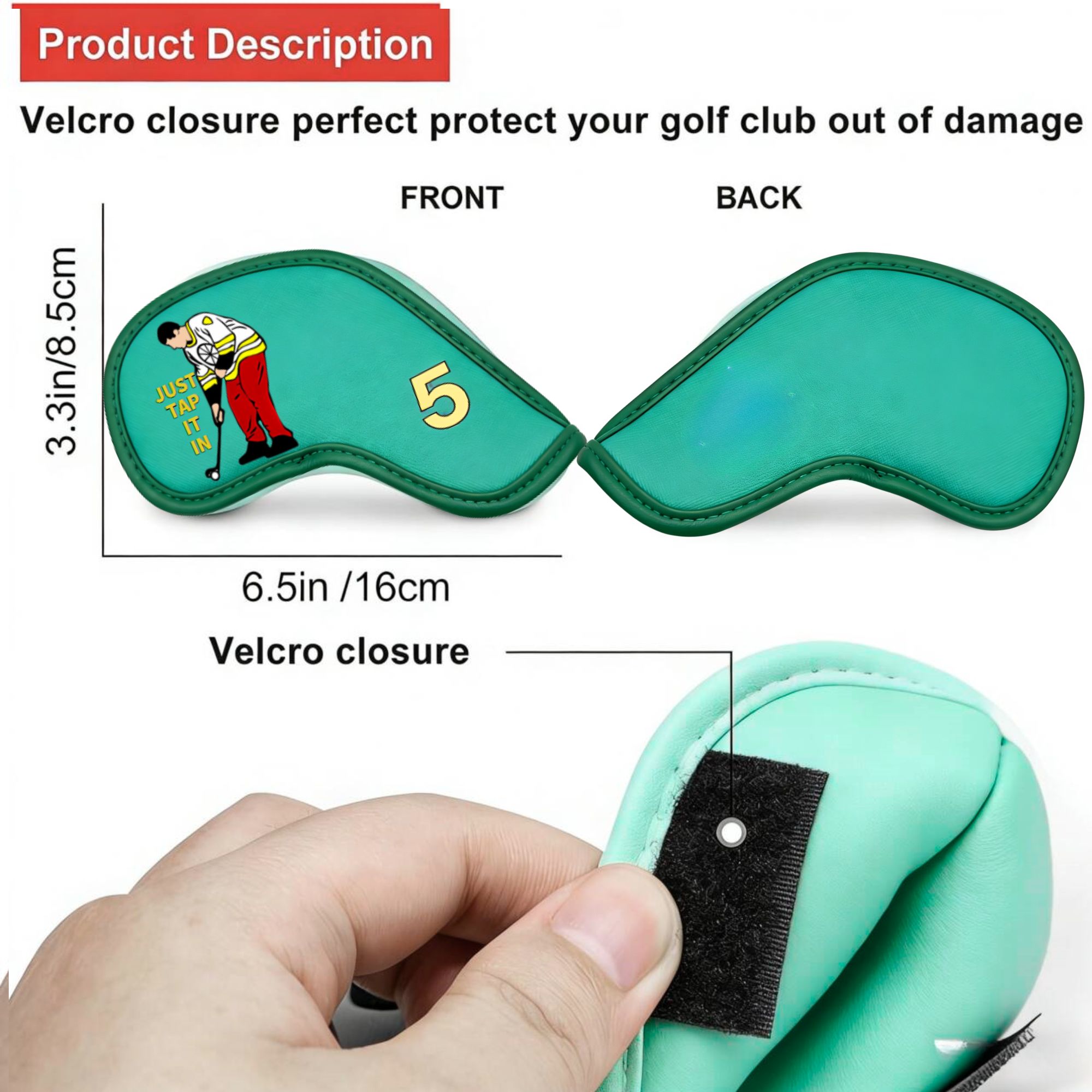 9 pcs Golf Iron Covers with Fu - đánh giá và giá Golf Equipment Nearby